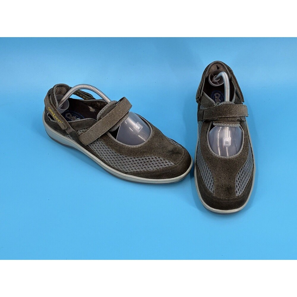 Orthofeet Sanibel 895 Womens 12 B Gray Mary Jane Orthopedic Walking Shoes